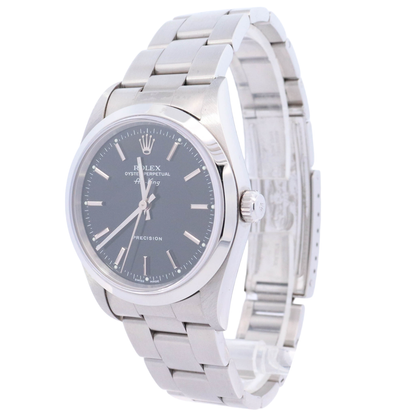 Rolex Air King 34mm Stainless Steel Black Stick Dial Watch Reference# 14000 - Happy Jewelers Fine Jewelry Lifetime Warranty