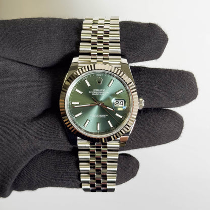 Rolex Datejust 41mm Green Dial Watch Ref# 126334