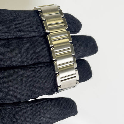 Cartier Tank Francaise 30mm Stainless Steel Silver Factory Diamond Dial Watch Ref# WE110007 - Happy Jewelers Fine Jewelry Lifetime Warranty
