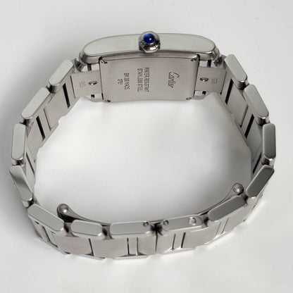 Cartier Tank Francaise 30mm Stainless Steel Silver Factory Diamond Dial Watch Ref# WE110007 - Happy Jewelers Fine Jewelry Lifetime Warranty