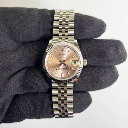 Rolex Datejust 31mm Pink Dial Watch Ref# 278274