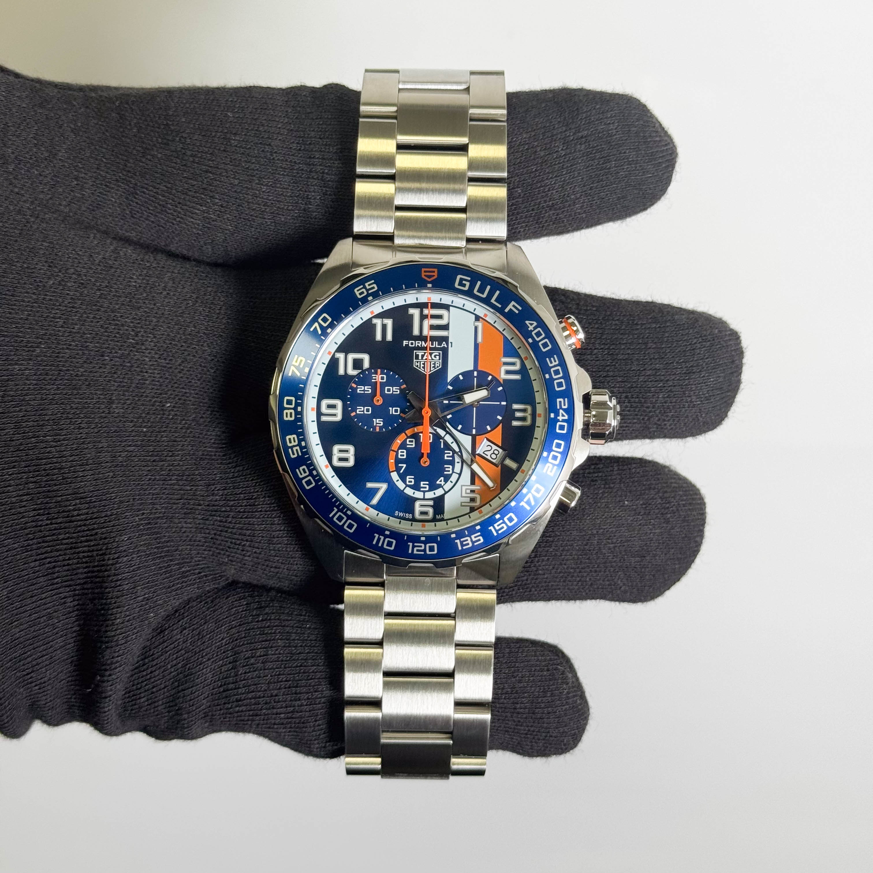 Tag Heuer Formula One x Gulf 43mm Blue Dial Watch Ref# CAZ101AT.BA0842