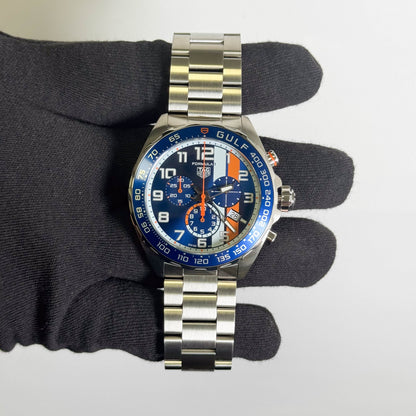Tag Heuer Formula One x Gulf 43mm Blue Dial Watch Ref# CAZ101AT.BA0842