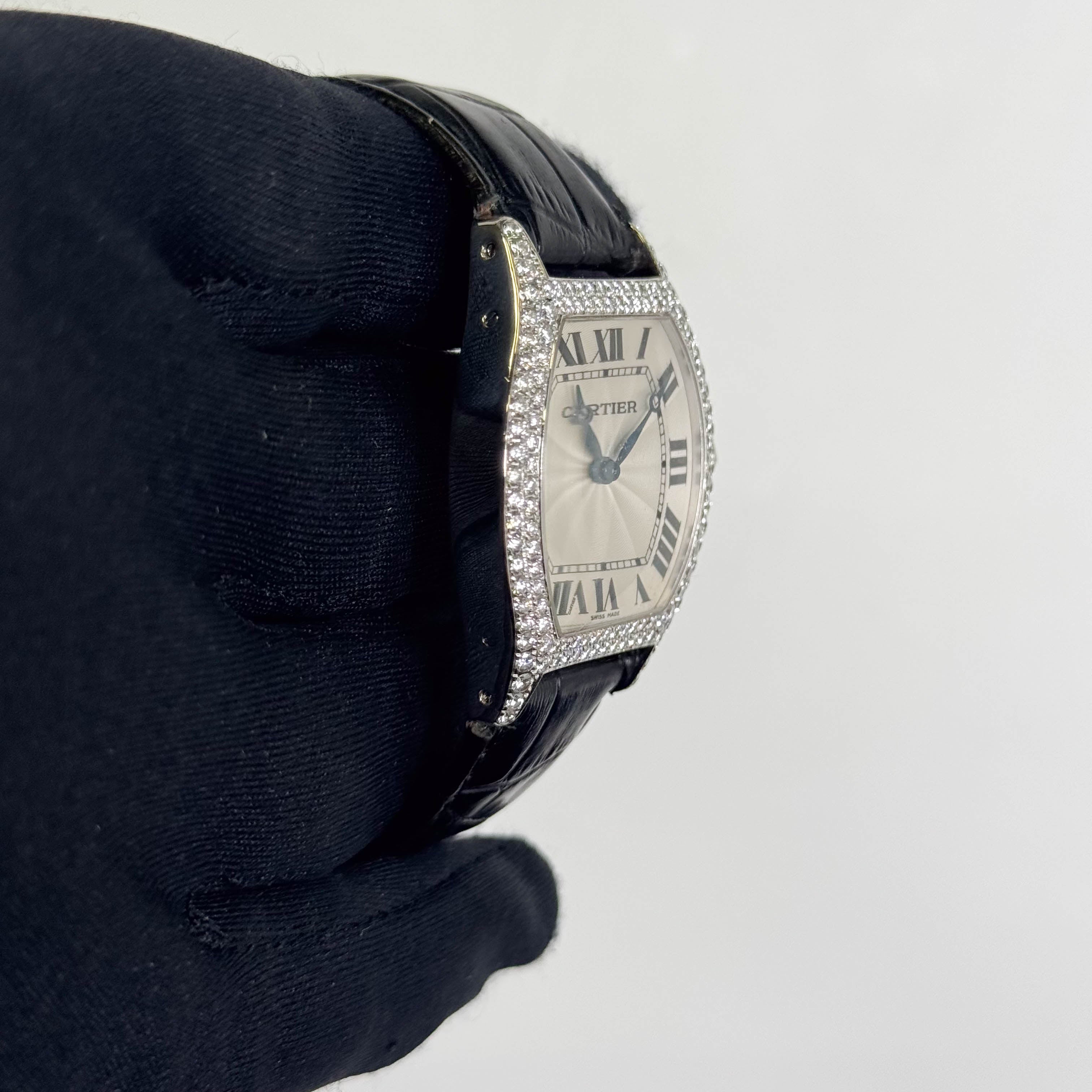 Cartier Tortue 43mm Ivory Dial Watch Ref# WA503851 - Happy Jewelers Fine Jewelry Lifetime Warranty