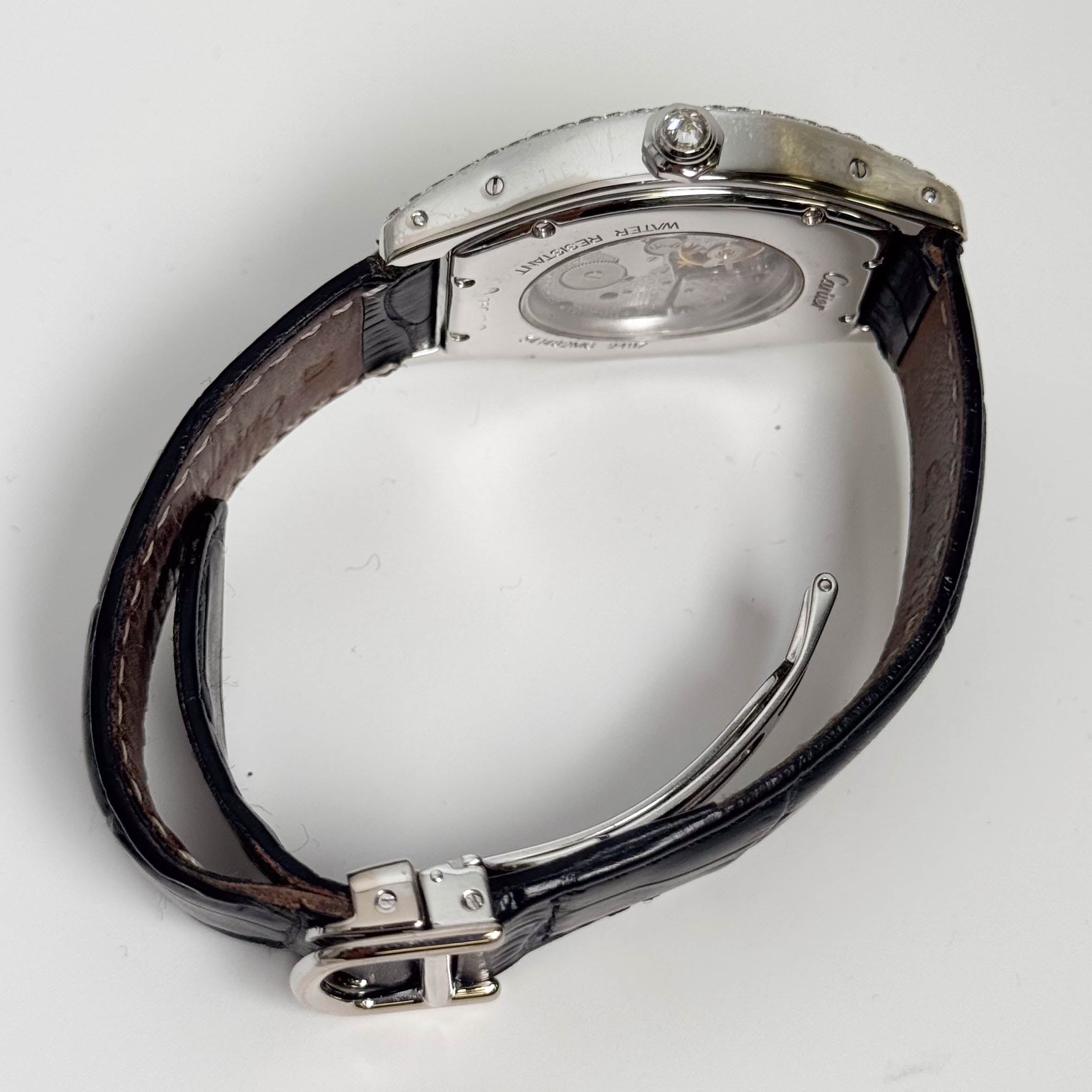 Cartier Tortue 43mm Ivory Dial Watch Ref# WA503851 - Happy Jewelers Fine Jewelry Lifetime Warranty