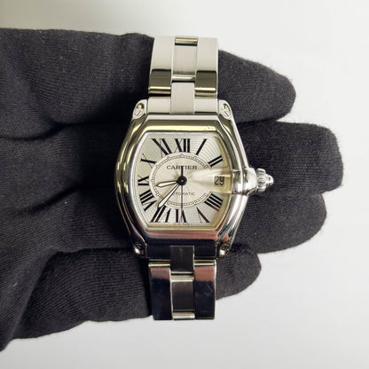 Cartier Roadster 48mm Silver Dial Watch Ref# W62019X6