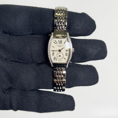 Longines Evidenza Stainless Steel 19.60 X 23.30 mm Roman Dial Watch Ref# L2.175.0.71.6 - Happy Jewelers Fine Jewelry Lifetime Warranty