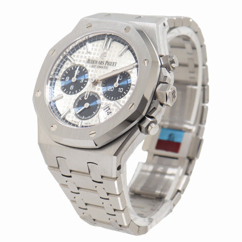 Audemars Piguet Royal Oak Stainless Steel 38mm White "Grande Tapisserie" Dial Watch Reference# 26315ST.OO.1256ST.01 - Happy Jewelers Fine Jewelry Lifetime Warranty