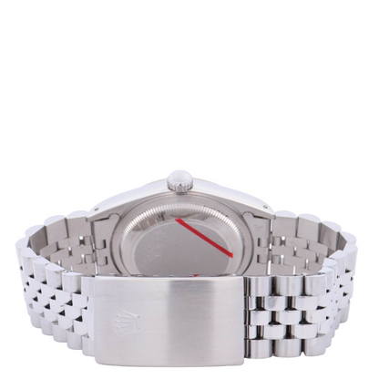 Rolex Datejust 36mm Stainless Steel Dark Gray Tapestry Dial Watch Reference# 16234 - Happy Jewelers Fine Jewelry Lifetime Warranty