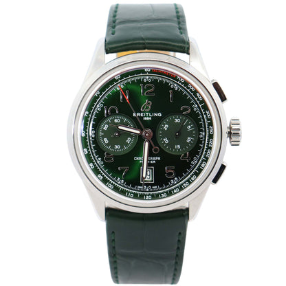 Breitling Premier 42mm Green Dial Watch Ref# AB0145 - Happy Jewelers Fine Jewelry Lifetime Warranty