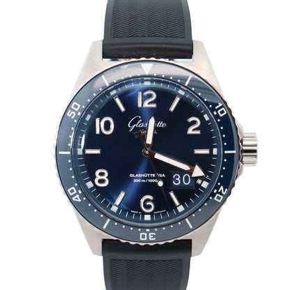 Glashutte SeaQ 43.2mm Blue Dial Watch Ref# 1-36-13-02-81-33 - Happy Jewelers Fine Jewelry Lifetime Warranty