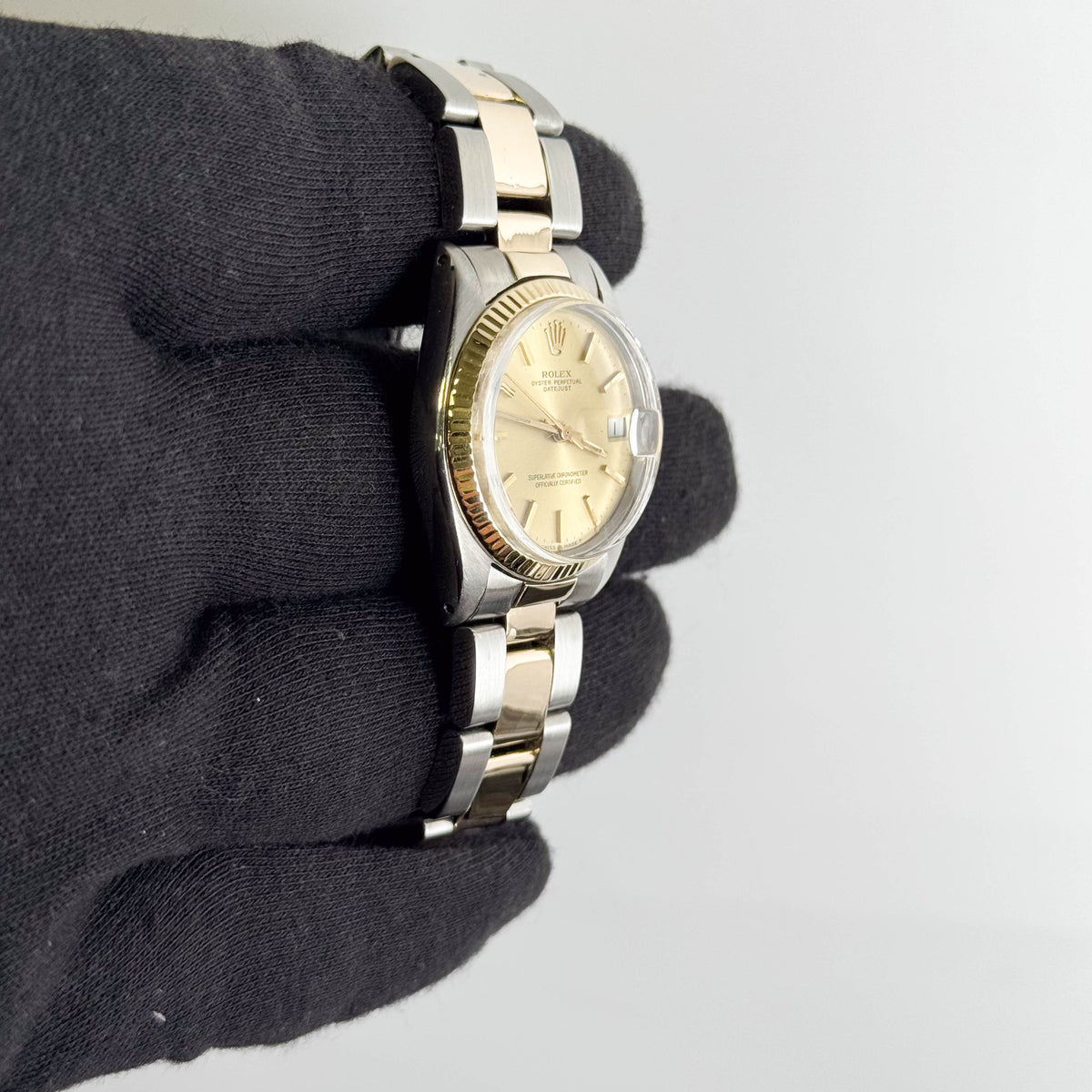 Rolex Datejust 31mm Champagne Dial Watch Ref# 6827