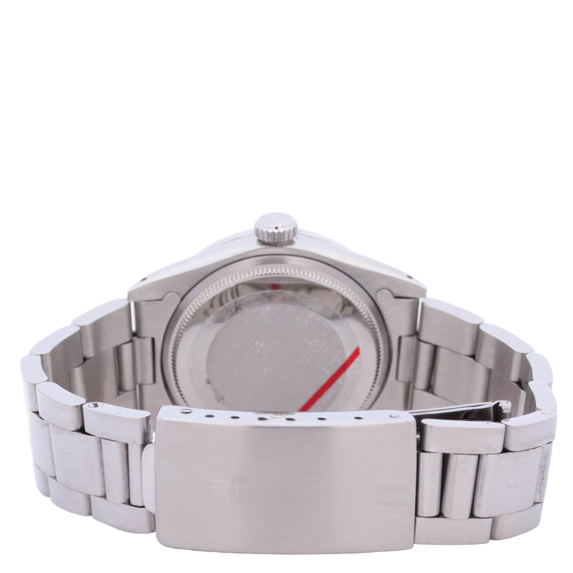 Rolex Oyster Perpetual Date 34mm Stainless Steel Custom White MOP Diamond Dial Watch Reference# 1501 - Happy Jewelers Fine Jewelry Lifetime Warranty