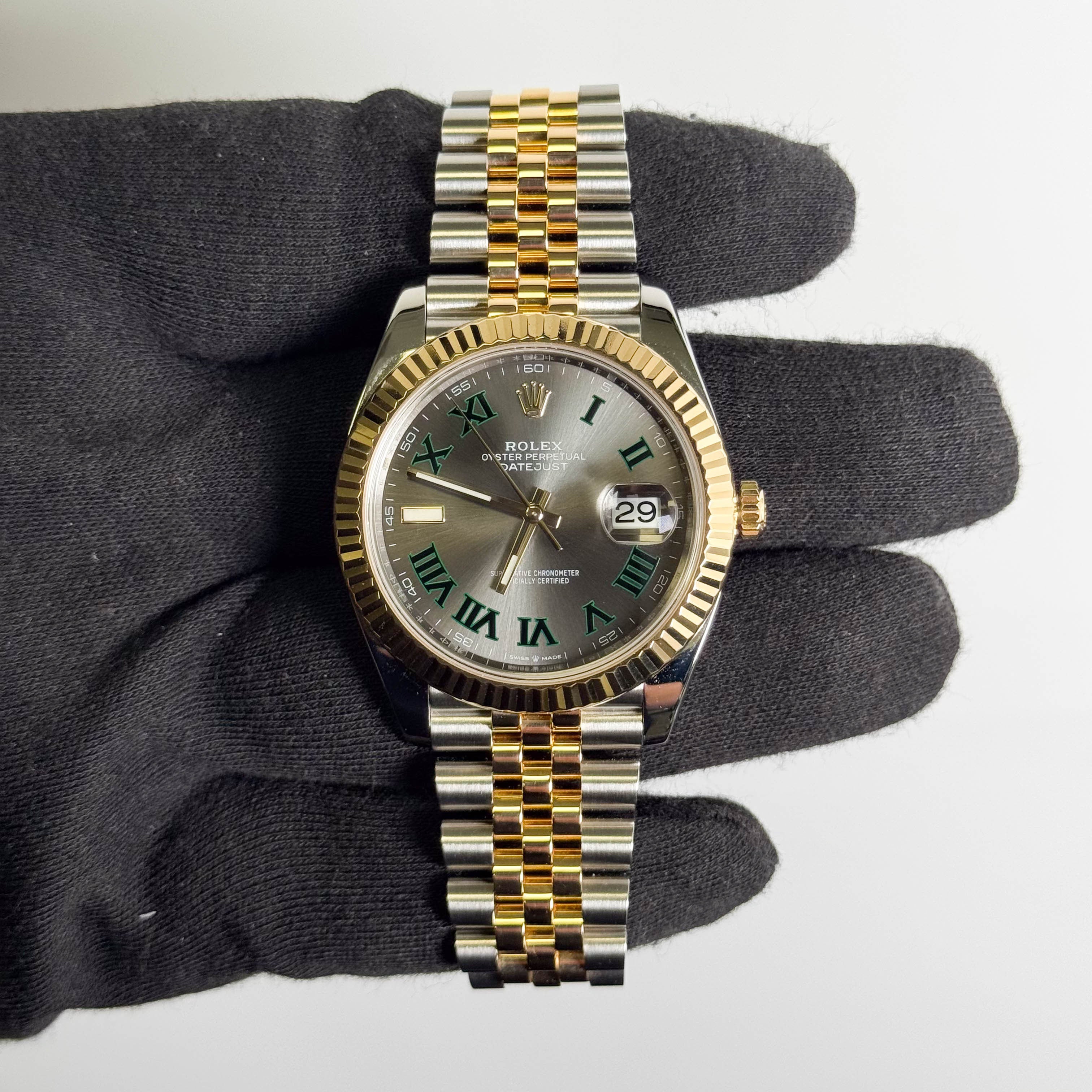 Rolex Datejust 41mm Wimbledon Dial Watch Ref# 126333