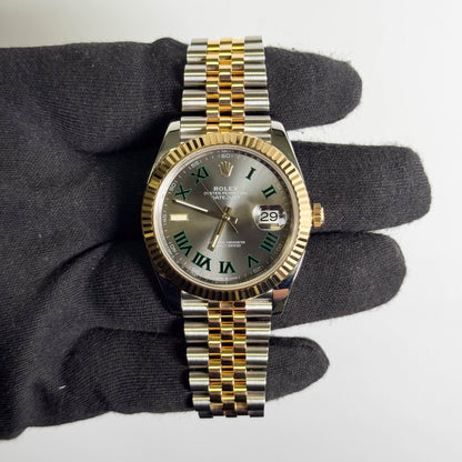 Rolex Datejust 41mm Wimbledon Dial Watch Ref# 126333
