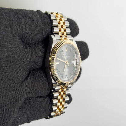 Rolex Datejust 41mm Wimbledon Dial Watch Ref# 126333