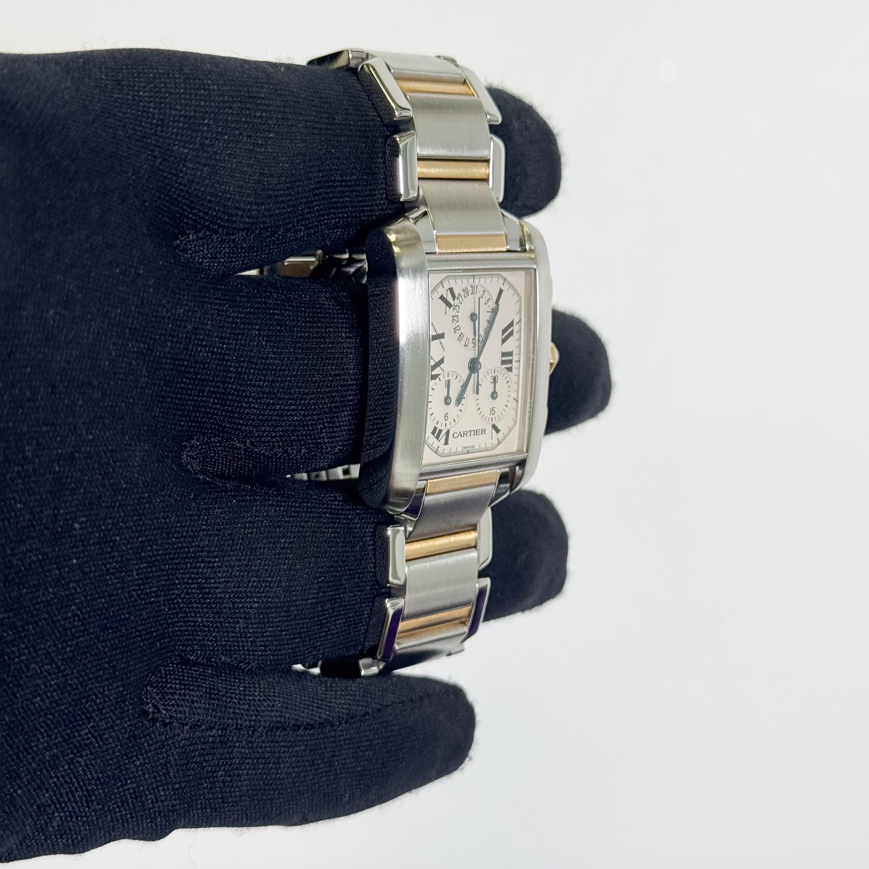 Cartier Tank Francaise 36 mm White Dial Watch Ref# W51004Q4 - Happy Jewelers Fine Jewelry Lifetime Warranty