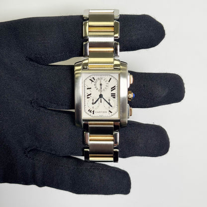 Cartier Tank Francaise 36 mm White Dial Watch Ref# W51004Q4 - Happy Jewelers Fine Jewelry Lifetime Warranty