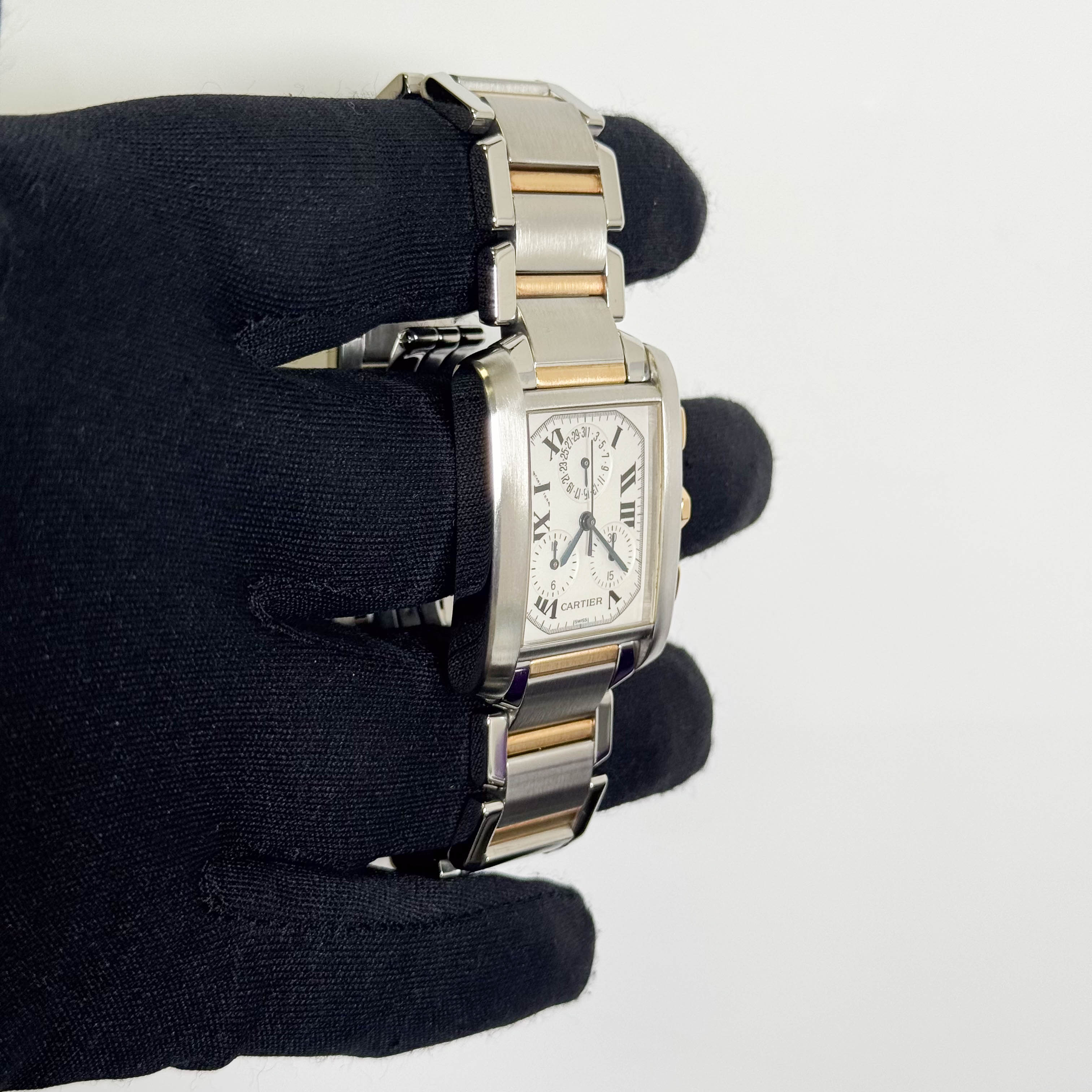 Cartier Tank Francaise 36 mm White Dial Watch Ref# W51004Q4 - Happy Jewelers Fine Jewelry Lifetime Warranty