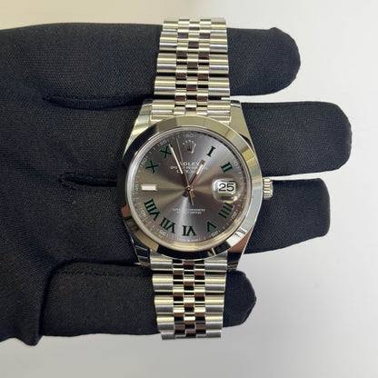 Rolex Datejust 41mm Wimbledon Dial Watch Ref# 126300