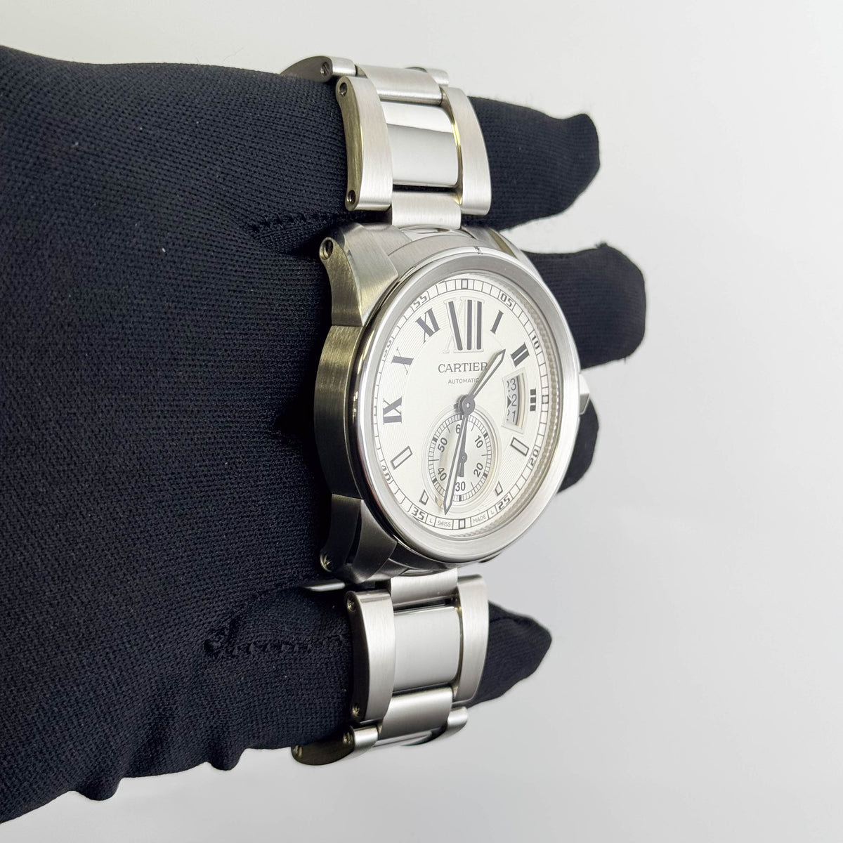 Cartier Calibre De 42mm Silver Dial Watch Ref# W7100015