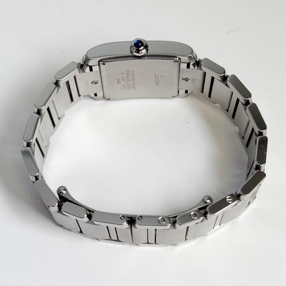 Cartier Tank Stainless Steel 25mm White/Ivory Dial Watch Ref# W51011Q3 - Happy Jewelers Fine Jewelry Lifetime Warranty