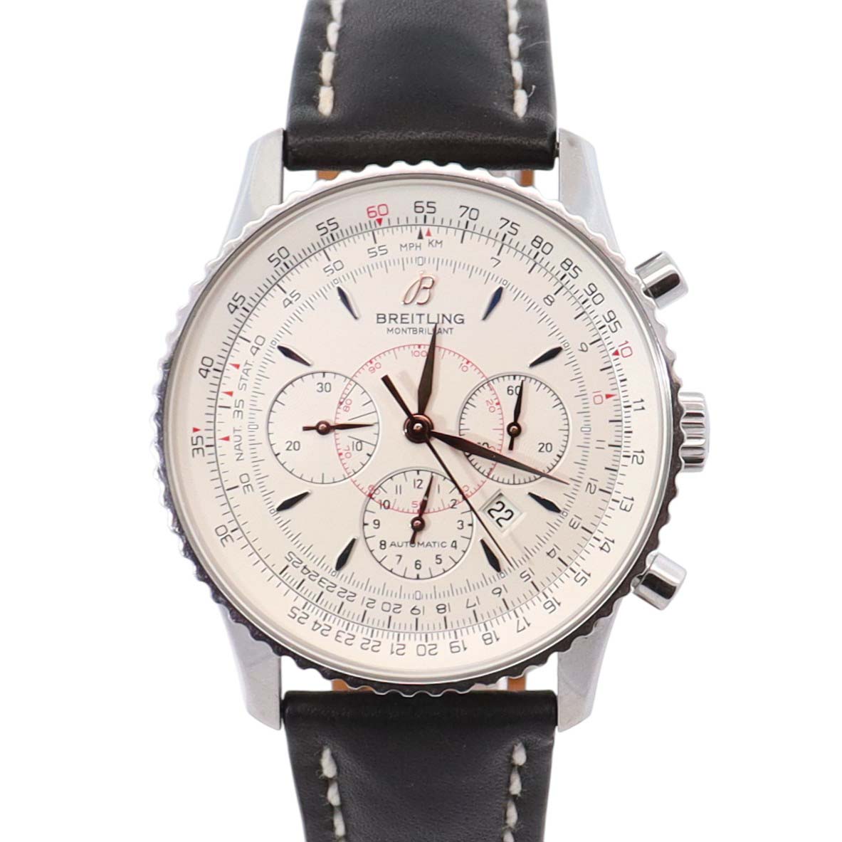 Breitling Navitimer 38mm Ivory Dial Watch Ref# A41370 - Happy Jewelers Fine Jewelry Lifetime Warranty