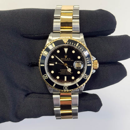 Rolex Submariner 40mm Black Dial Watch Ref# 16613 - Happy Jewelers Fine Jewelry Lifetime Warranty