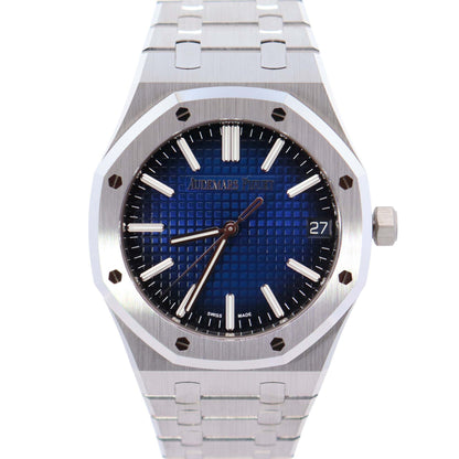 Audemars Piguet Royal Oak 41mm Blue Dial Watch Ref# 15510BC.OO.1320BC.04 - Happy Jewelers Fine Jewelry Lifetime Warranty