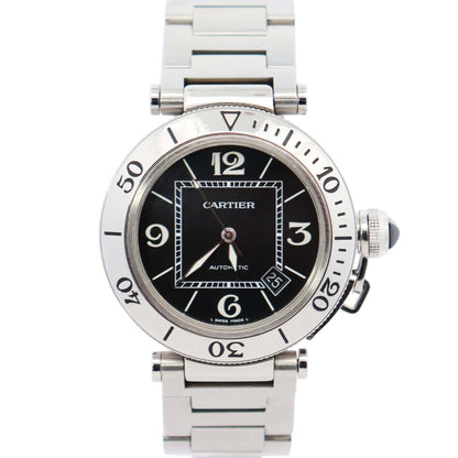Cartier Pasha 40.5mm Black Dial Watch Ref# W31077M7 - Happy Jewelers Fine Jewelry Lifetime Warranty