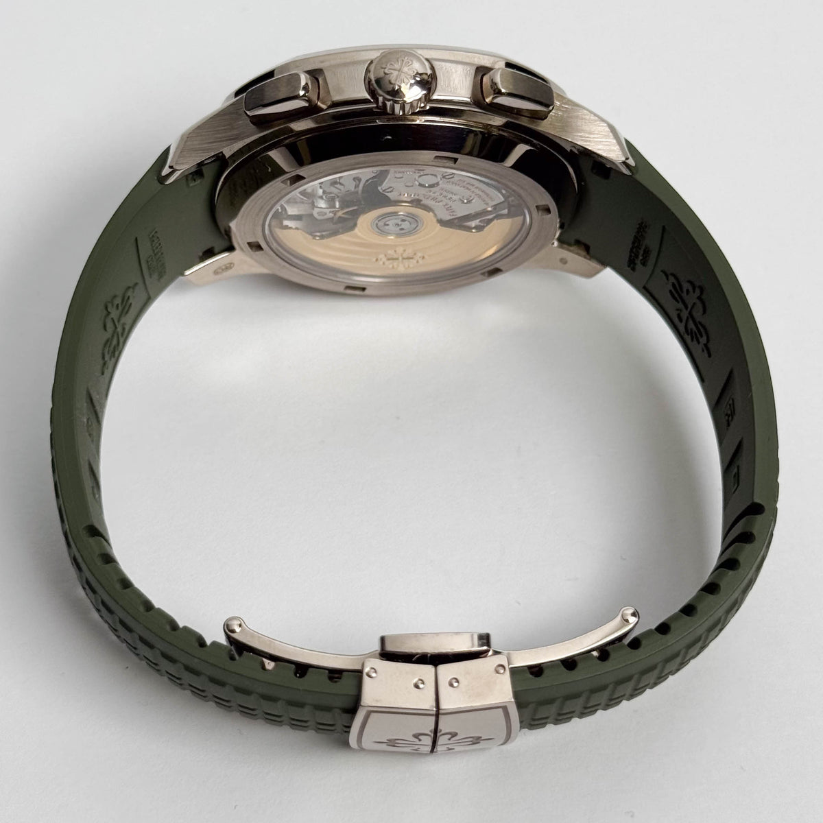 Patek Philippe Aquanaut 42mm Green Dial Watch Ref# 5968G-010