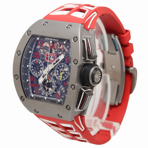 Richard Mille Men’s RM011 "Filipe Massa" Titanium 50mm x 40mm Skeleton Dial Watch Reference#  RM011 - Happy Jewelers Fine Jewelry Lifetime Warranty