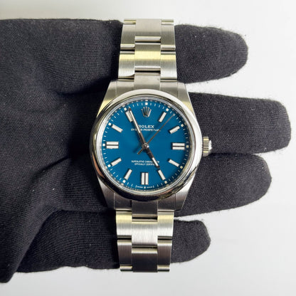Rolex Oyster Perpetual 41mm Blue Dial Watch Ref# 134300