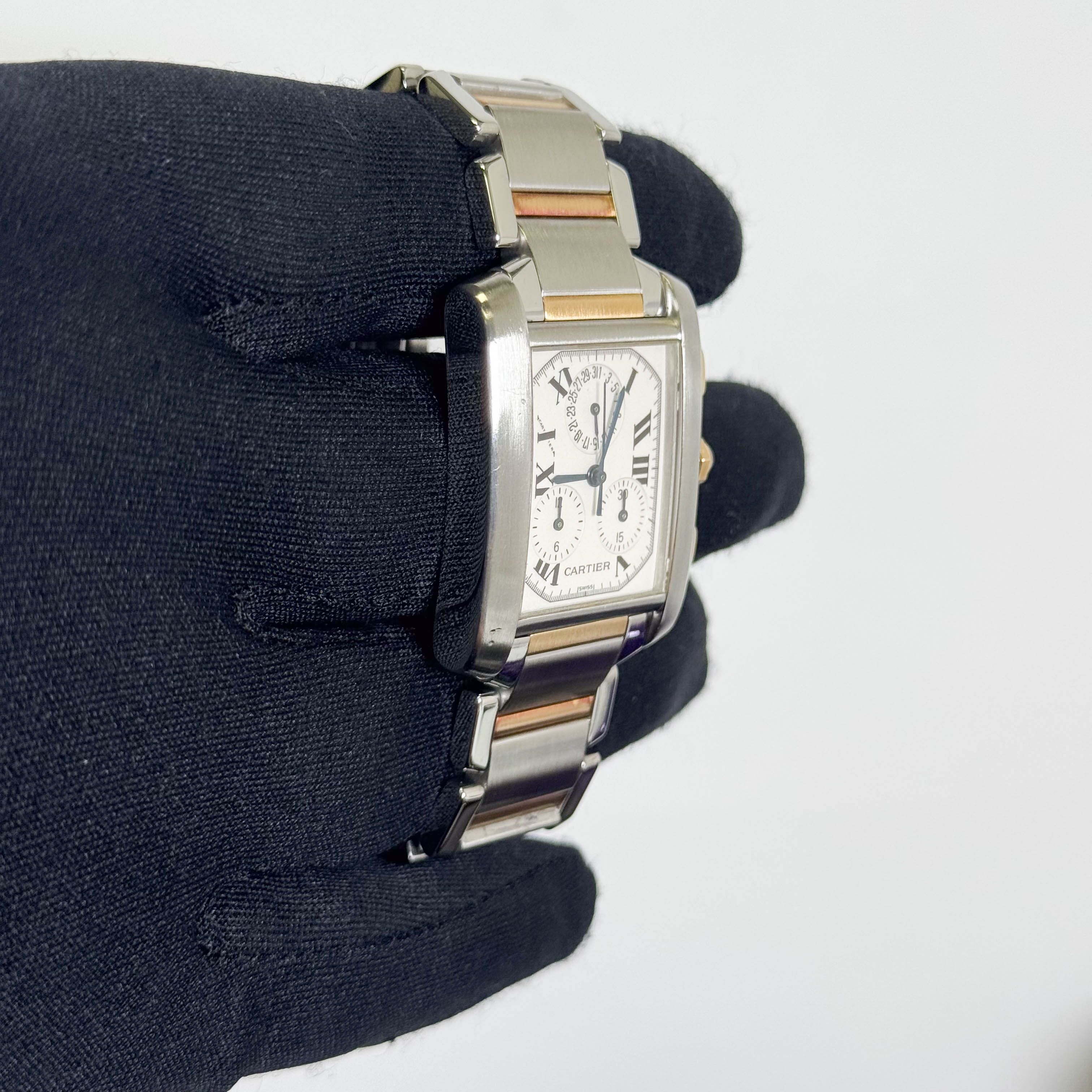 Cartier Tank Francaise 36 mm White Dial Watch Ref# W51004Q4 - Happy Jewelers Fine Jewelry Lifetime Warranty