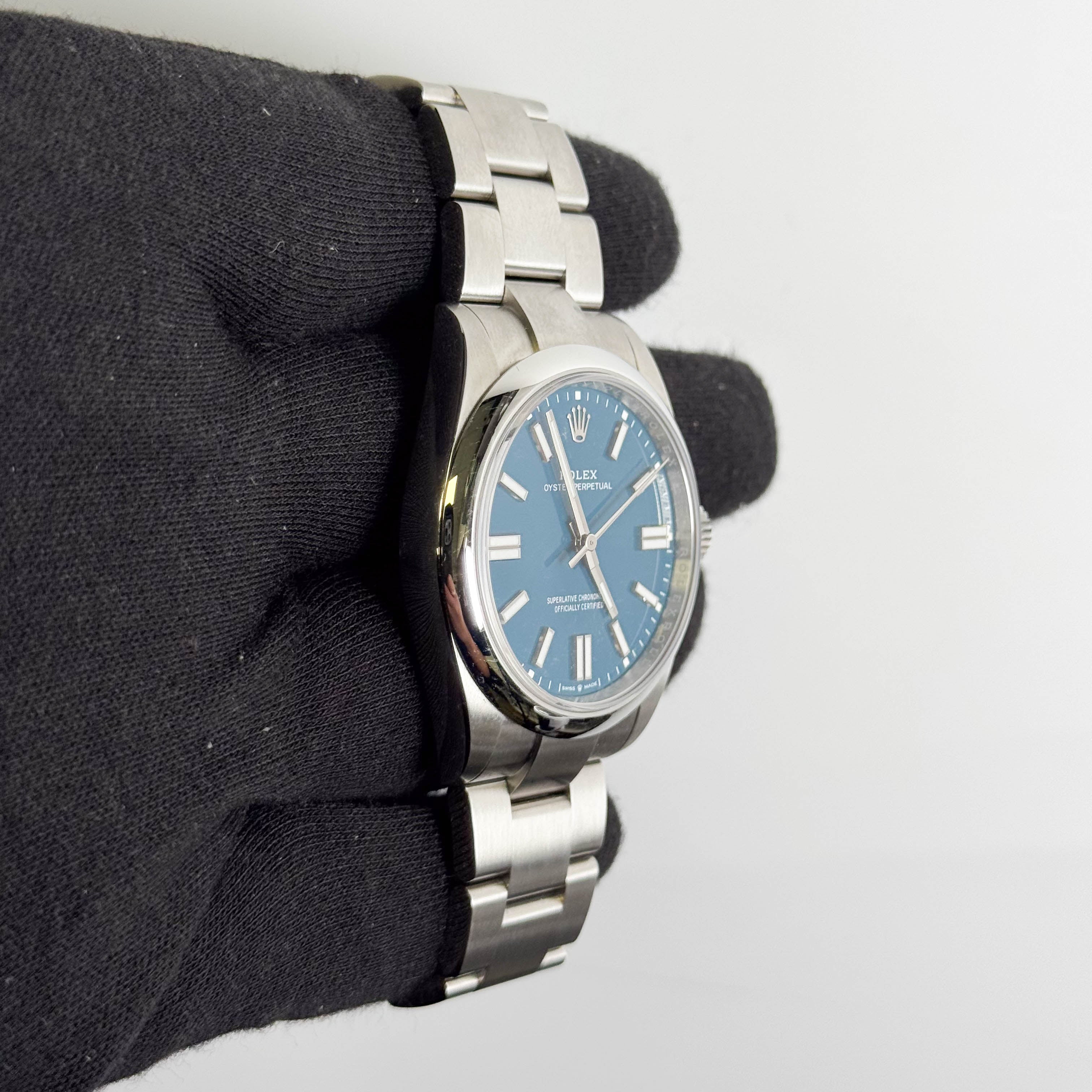 Rolex Oyster Perpetual 41mm Blue Dial Watch Ref# 134300