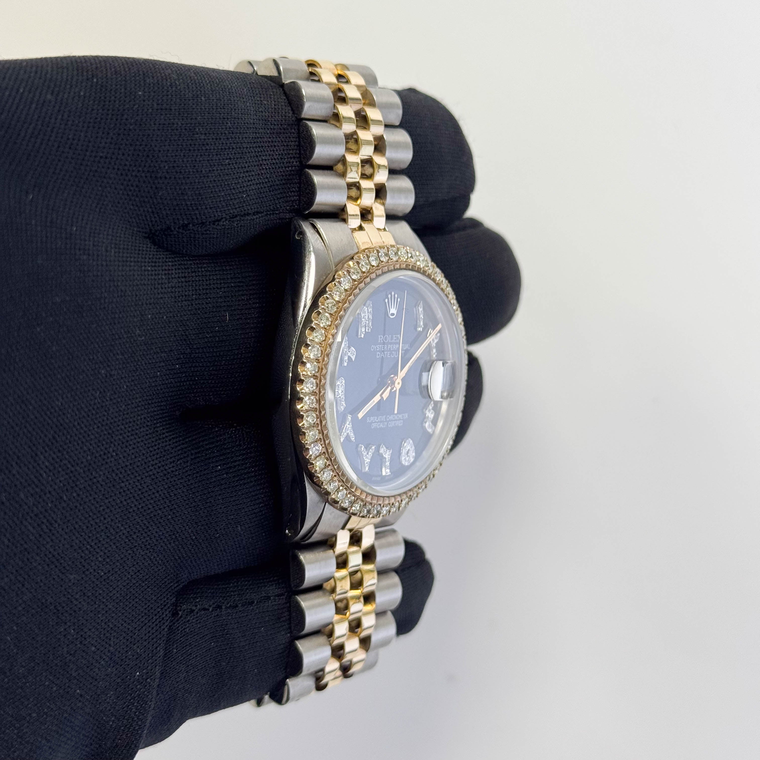 Rolex Datejust Stainless Steel 36mm Custom Arabic Diamond Dial Watch Reference# 1601 - Happy Jewelers Fine Jewelry Lifetime Warranty