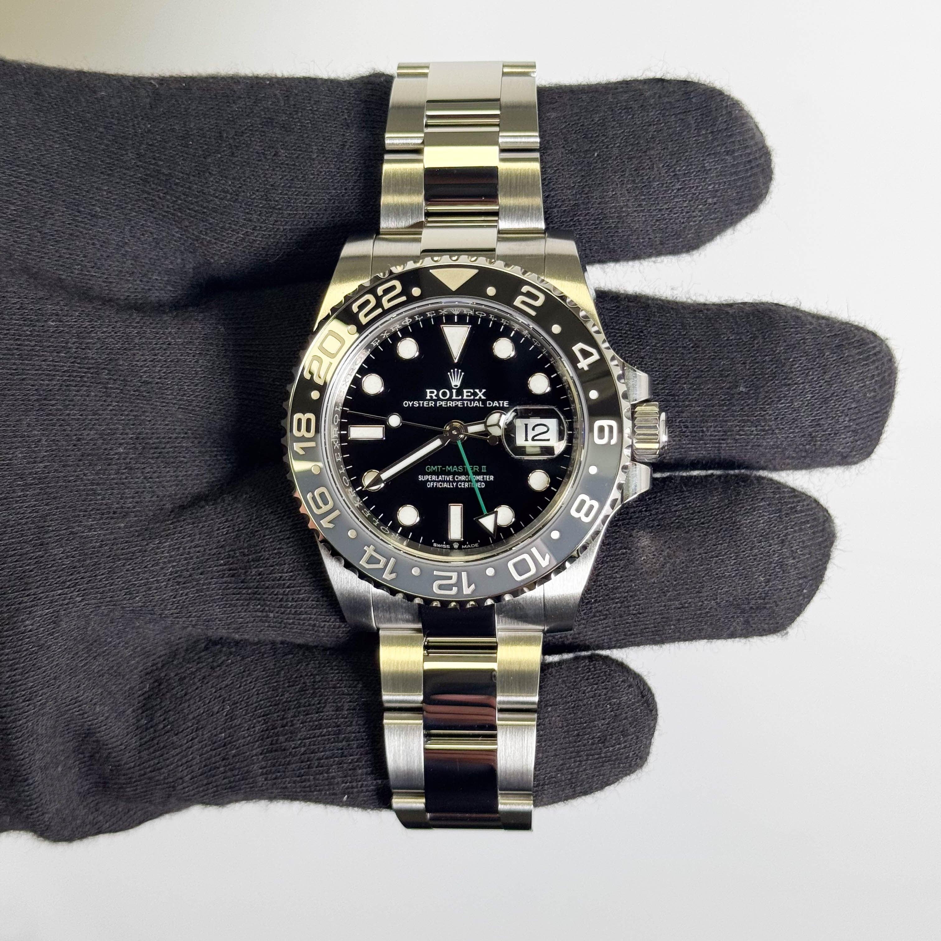 Rolex GMT-Master II 40mm Black Dial Watch Ref# 126710GRNR