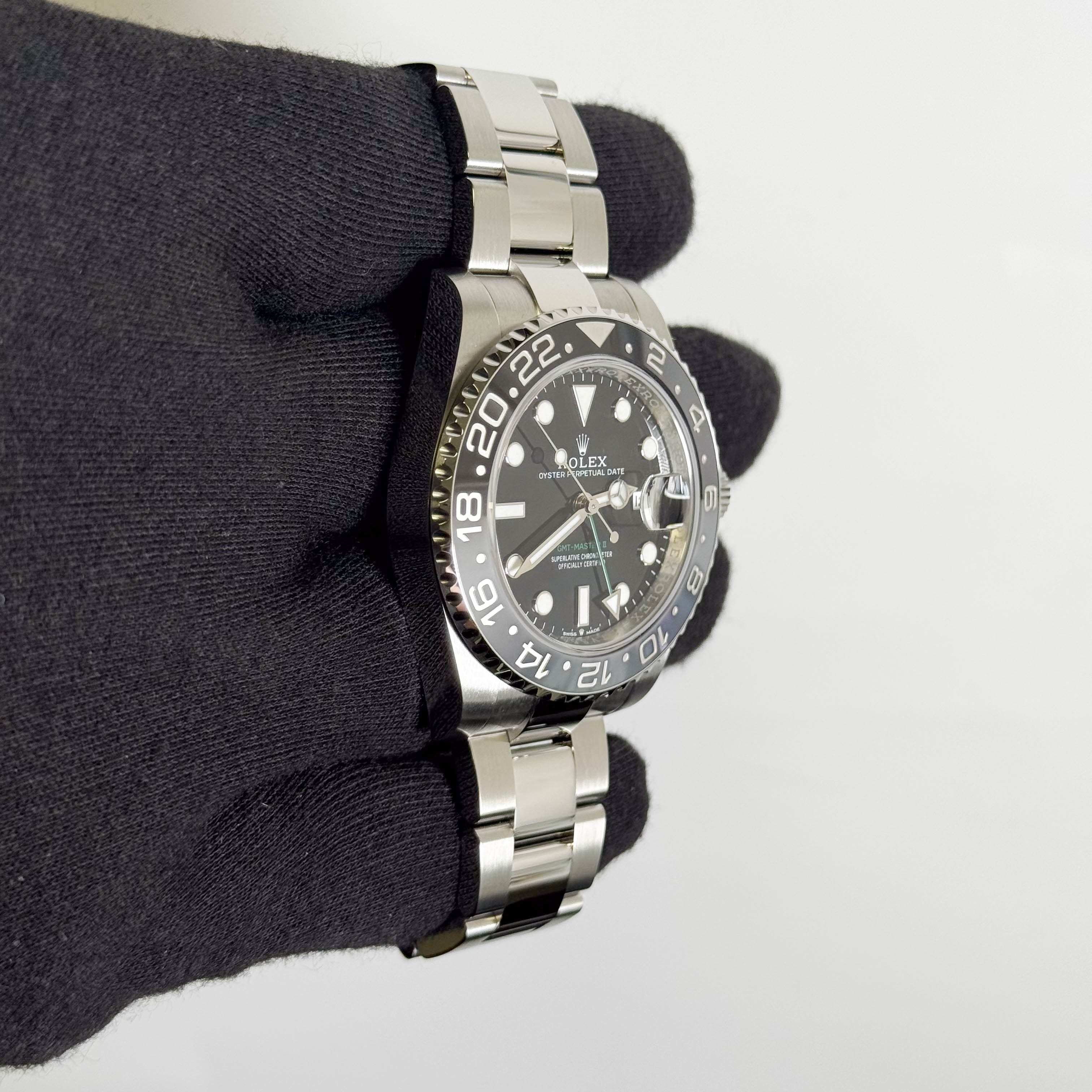 Rolex GMT-Master II 40mm Black Dial Watch Ref# 126710GRNR