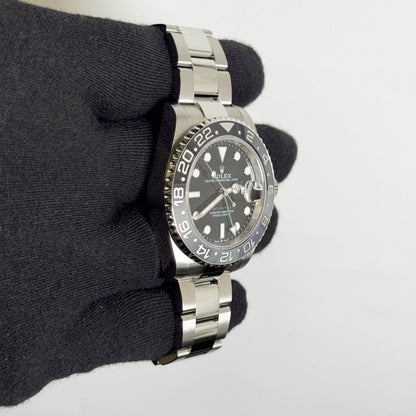 Rolex GMT-Master II 40mm Black Dial Watch Ref# 126710GRNR