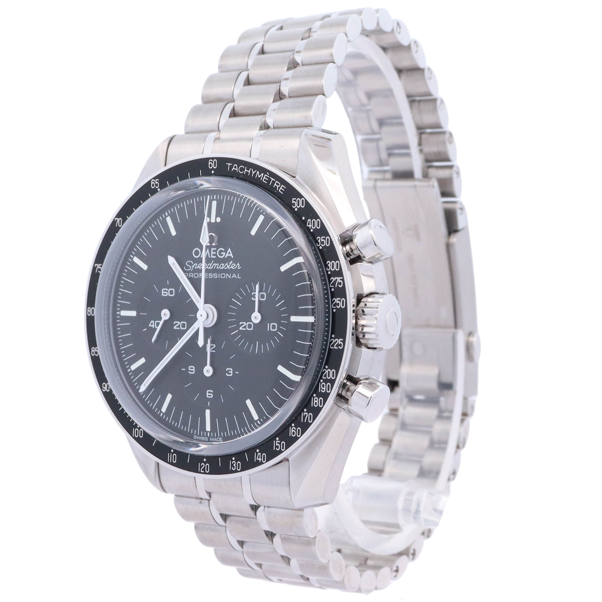 Omega Speedmaster 42mm Stainless Steel Black Chronograph Dial Watch Reference# 310.30.42.50.01.002 - Happy Jewelers Fine Jewelry Lifetime Warranty