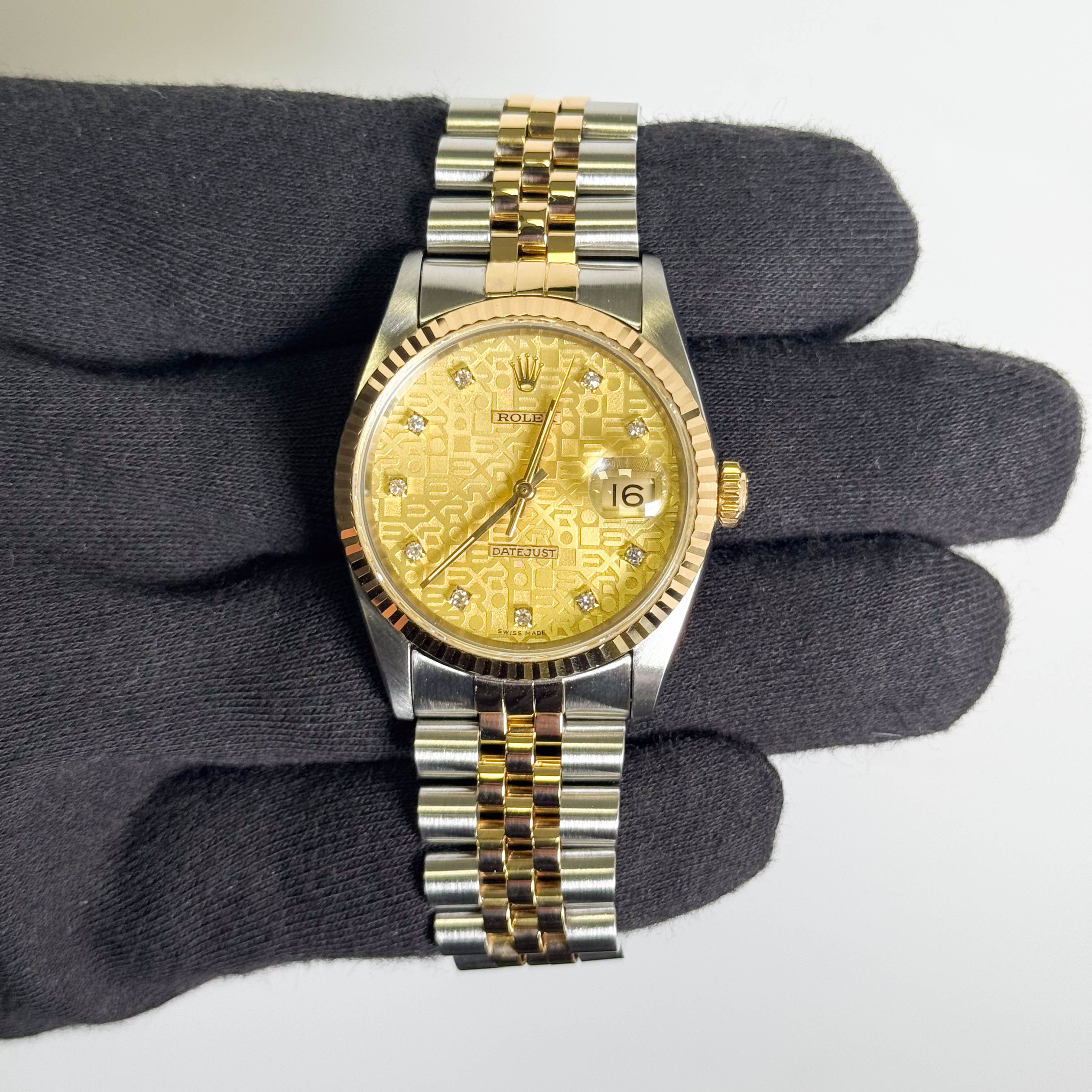 Rolex Datejust 36mm Champagne Dial Watch Ref# 16233