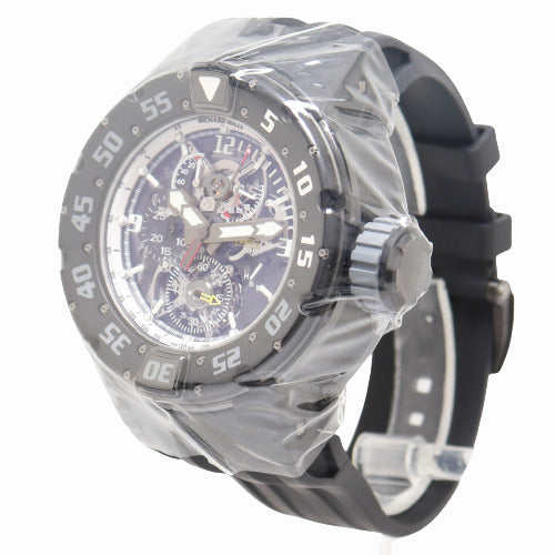 Richard Mille Mens Tourbillion Chronograph Titanium & Carbon Case 50.7mm Tourbillion Chronograph Watch Reference# RM025 - Happy Jewelers Fine Jewelry Lifetime Warranty