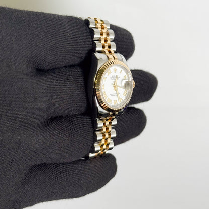 Rolex Datejust 26mm White Dial Watch Ref# 179173