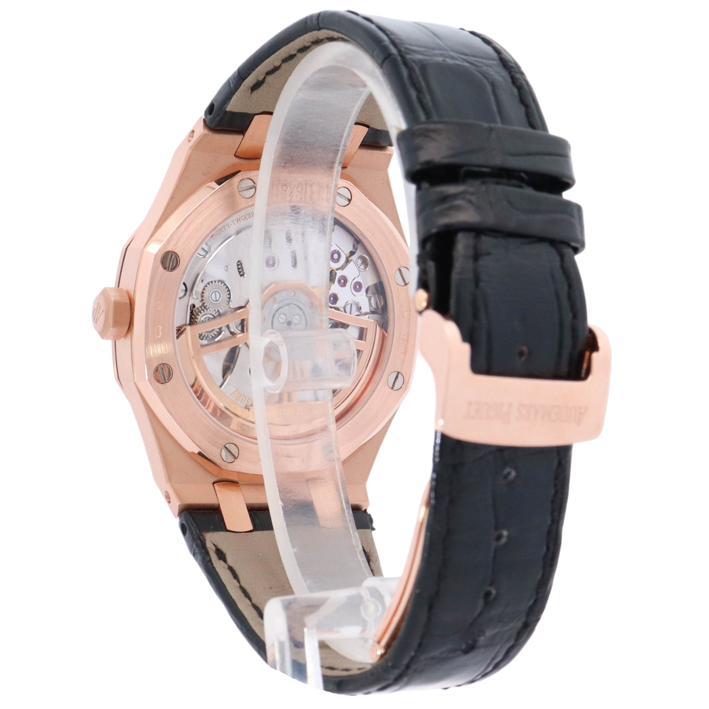 Audemars Piguet Royal Oak 41mm Rose Gold Black Stick Dial Watch Reference# 15500OR.OO.D002CR.01 - Happy Jewelers Fine Jewelry Lifetime Warranty