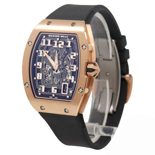 Richard Mille Mens Extra Flat Automatic Rose Gold Skeleton Dial Watch Reference# RM67-01 - Happy Jewelers Fine Jewelry Lifetime Warranty