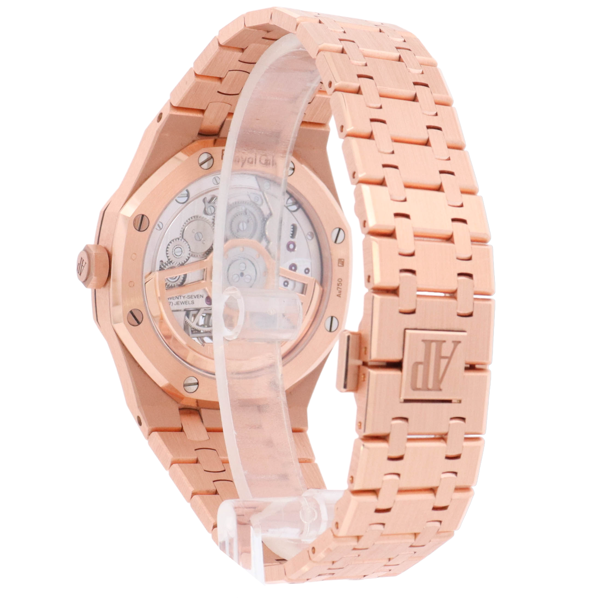 Audemars Piguet Royal Oak Selfwinding Tourbillon "50th Anniversary" 41mm Rose Gold Smoked Blue Tourbillon Dial Watch Reference# 26730OR.OO.1320OR.01 - Happy Jewelers Fine Jewelry Lifetime Warranty