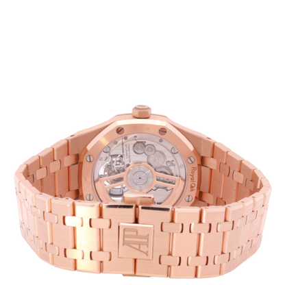 Audemars Piguet Royal Oak Selfwinding Tourbillon "50th Anniversary" 41mm Rose Gold Smoked Blue Tourbillon Dial Watch Reference# 26730OR.OO.1320OR.01 - Happy Jewelers Fine Jewelry Lifetime Warranty