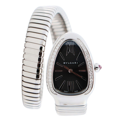 Bvlgari Serpenti 35mm Black Dial Watch Ref# 103524 - Happy Jewelers Fine Jewelry Lifetime Warranty