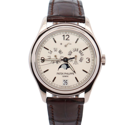 Patek Philippe Annual Calendar 39mm Cream Dial Watch Ref# 5146G-001 - Happy Jewelers Fine Jewelry Lifetime Warranty