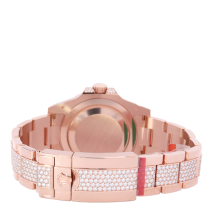 Rolex GMT Master II 40mm Rose Gold Factory Pave Diamond Dial Watch Reference# 126755SARU - Happy Jewelers Fine Jewelry Lifetime Warranty